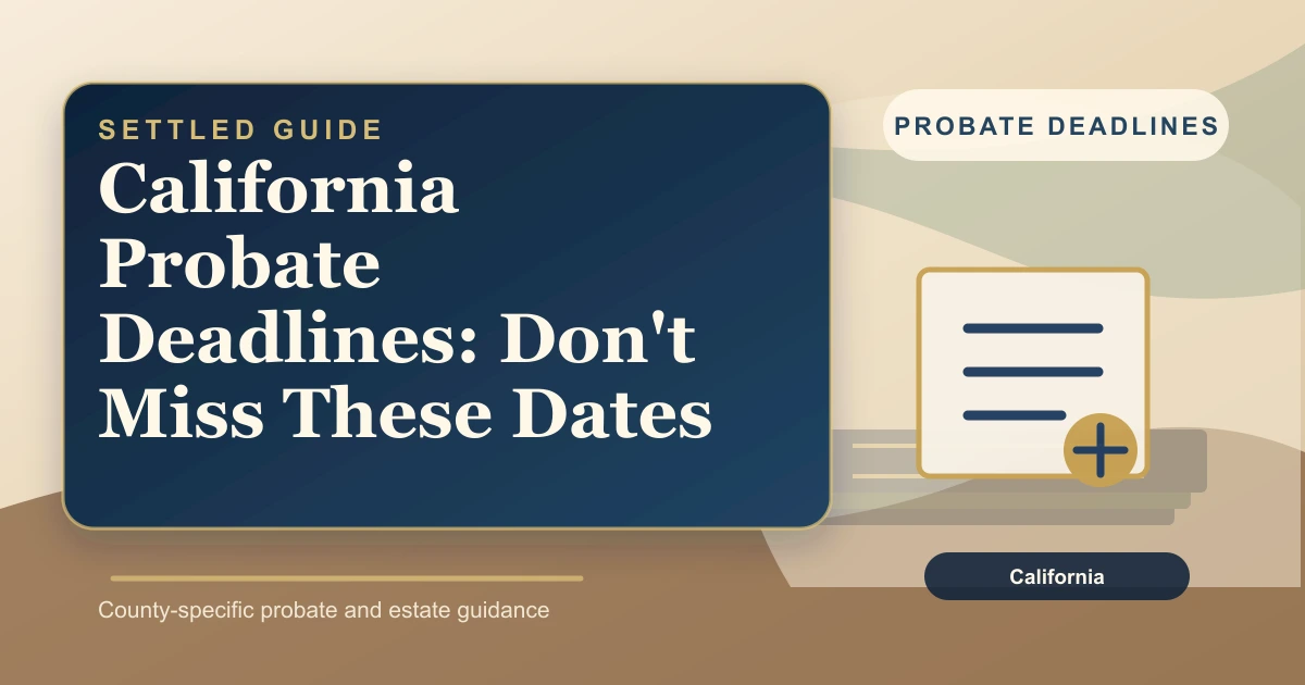 California Probate Deadlines: Don't Miss These Dates