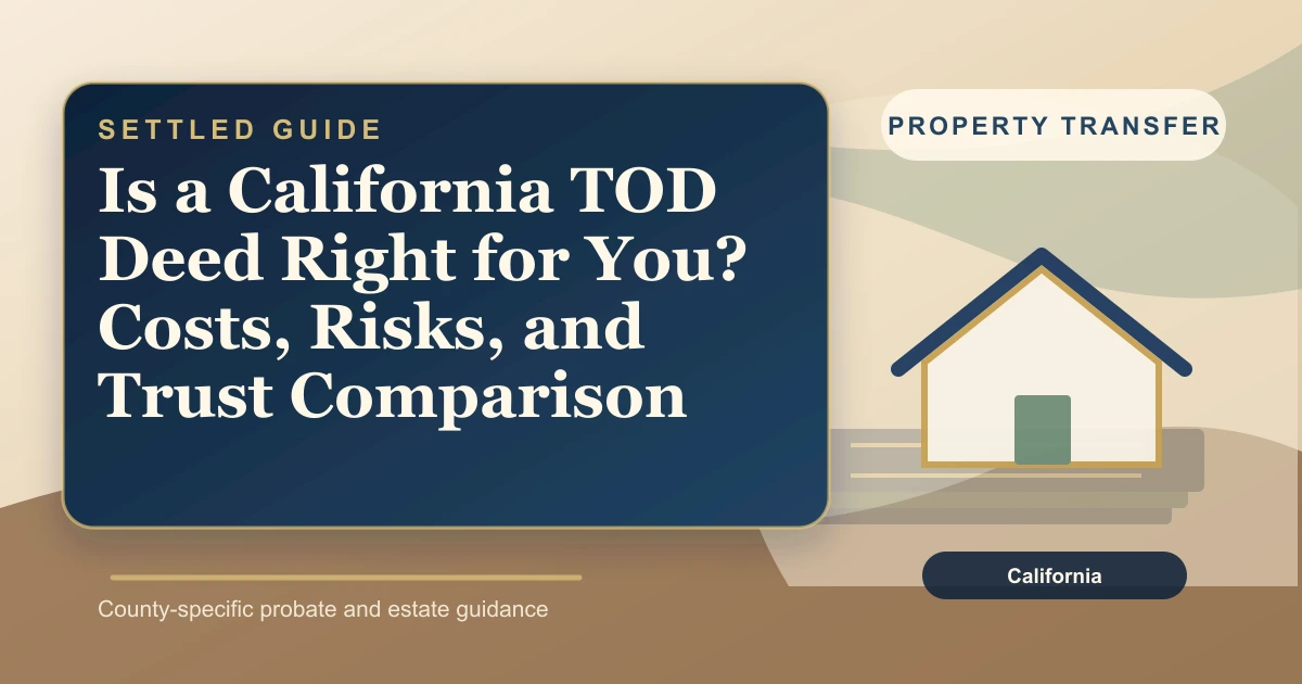 Is a California TOD Deed Right for You? Costs, Risks, and Trust Comparison