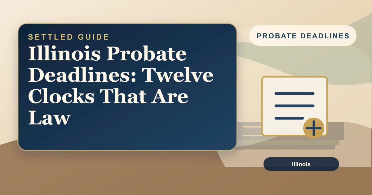 Illinois Probate Deadlines: Twelve Clocks That Are Law