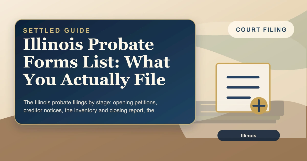 Illinois Probate Forms List: What You Actually File