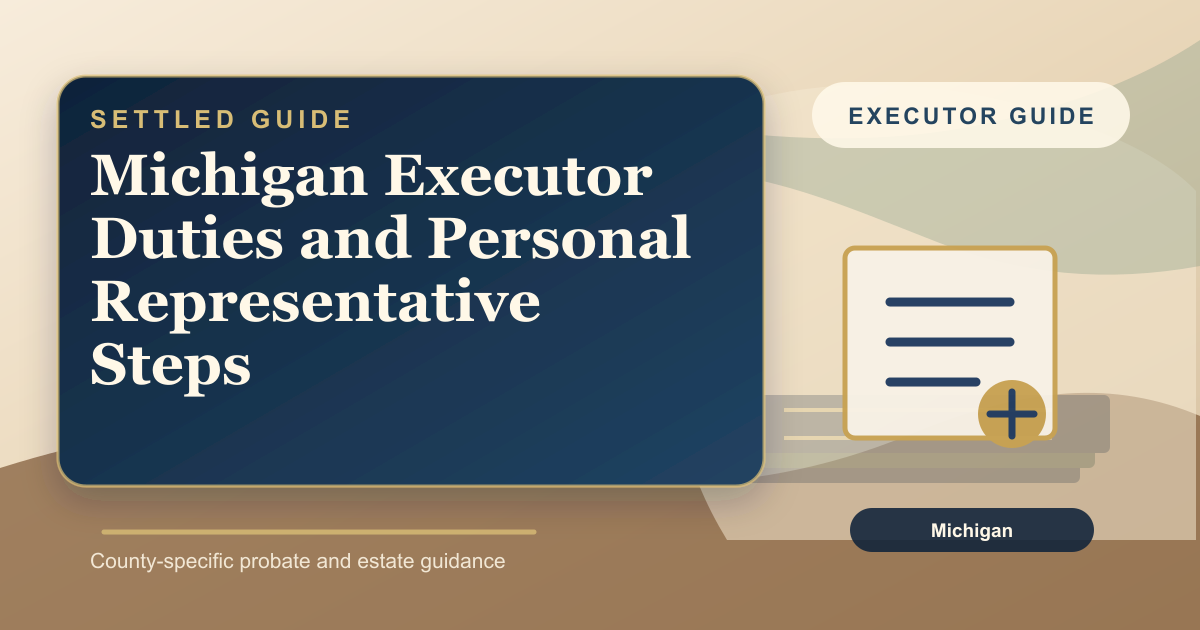 Michigan Executor Duties and Personal Representative Steps