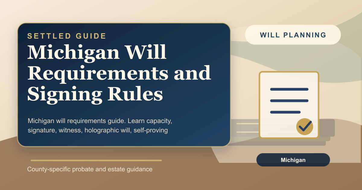 Michigan Will Requirements and Signing Rules