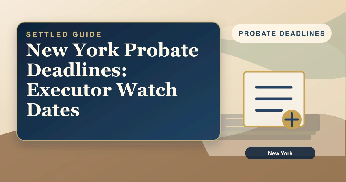 New York Probate Deadlines: Executor Watch Dates