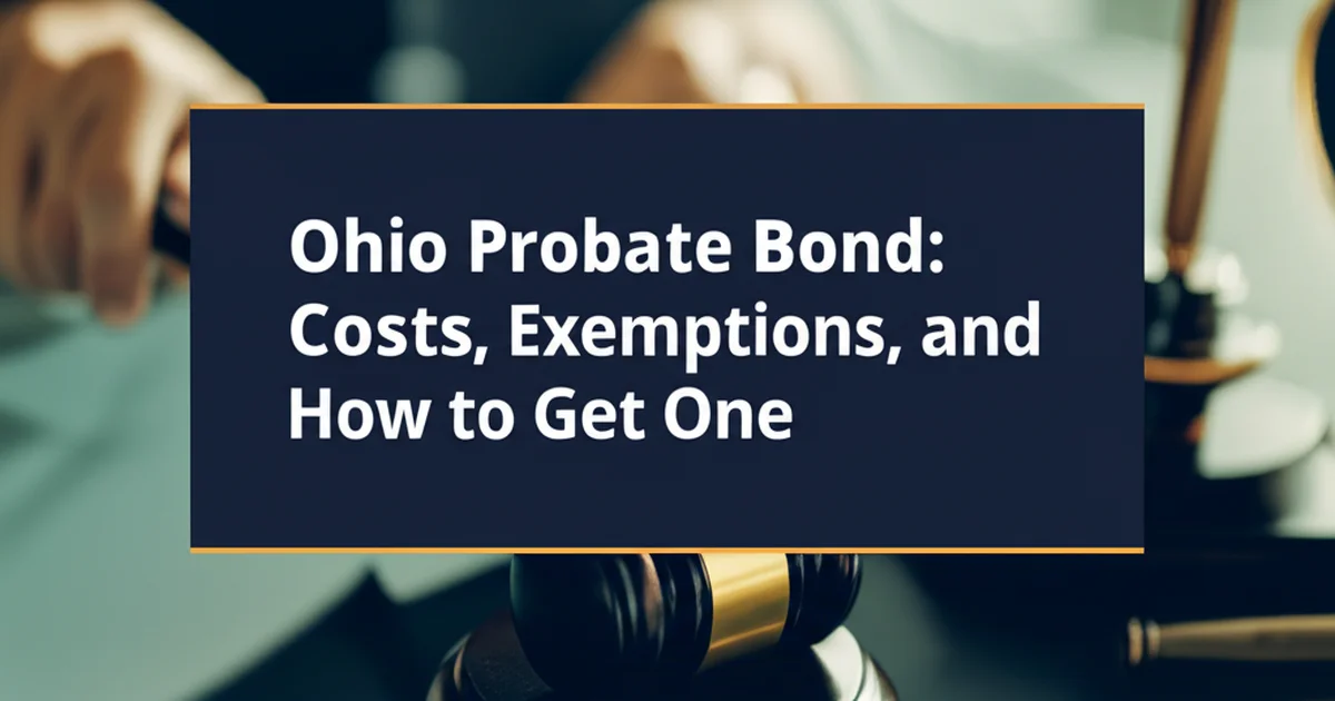 Ohio Probate Bond: Costs, Exemptions, and How to Get One
