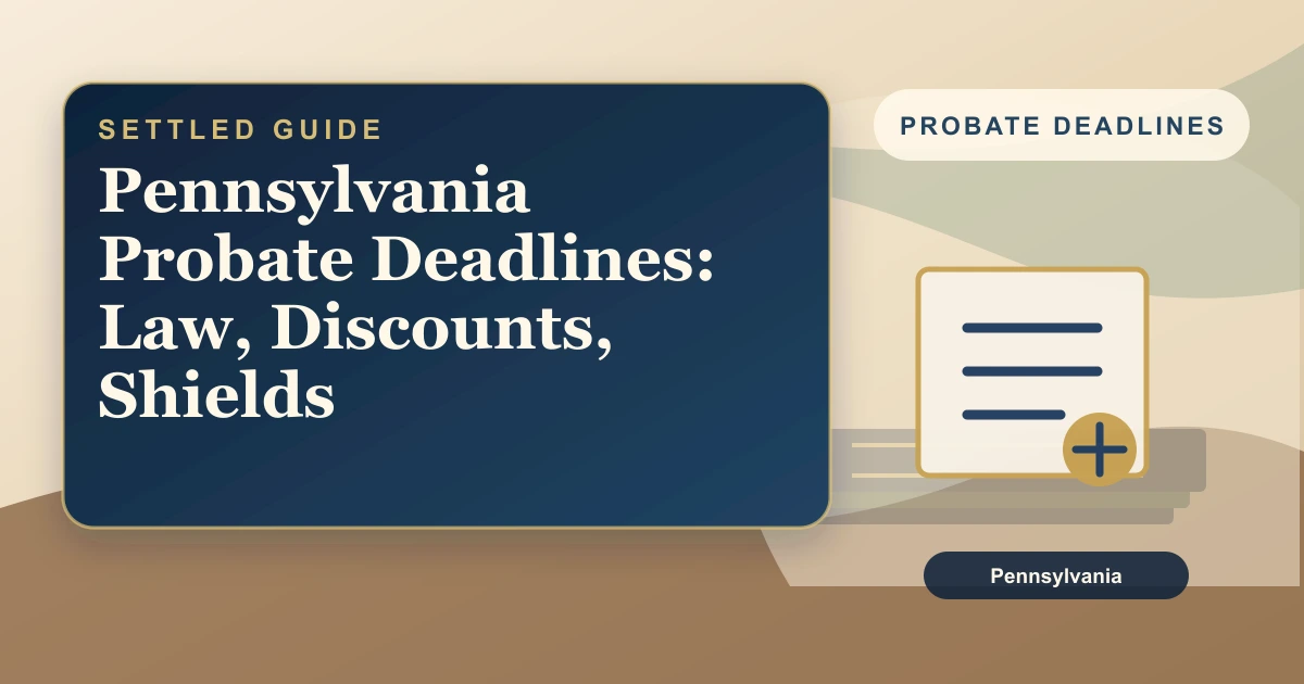 Pennsylvania Probate Deadlines: Law, Discounts, Shields