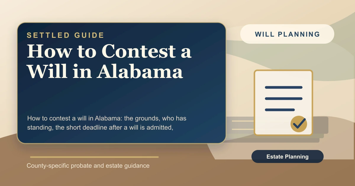 How to Contest a Will in Alabama