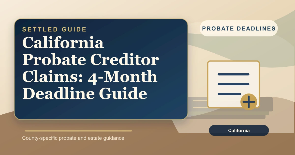 California Probate Creditor Claims: 4-Month Deadline Guide