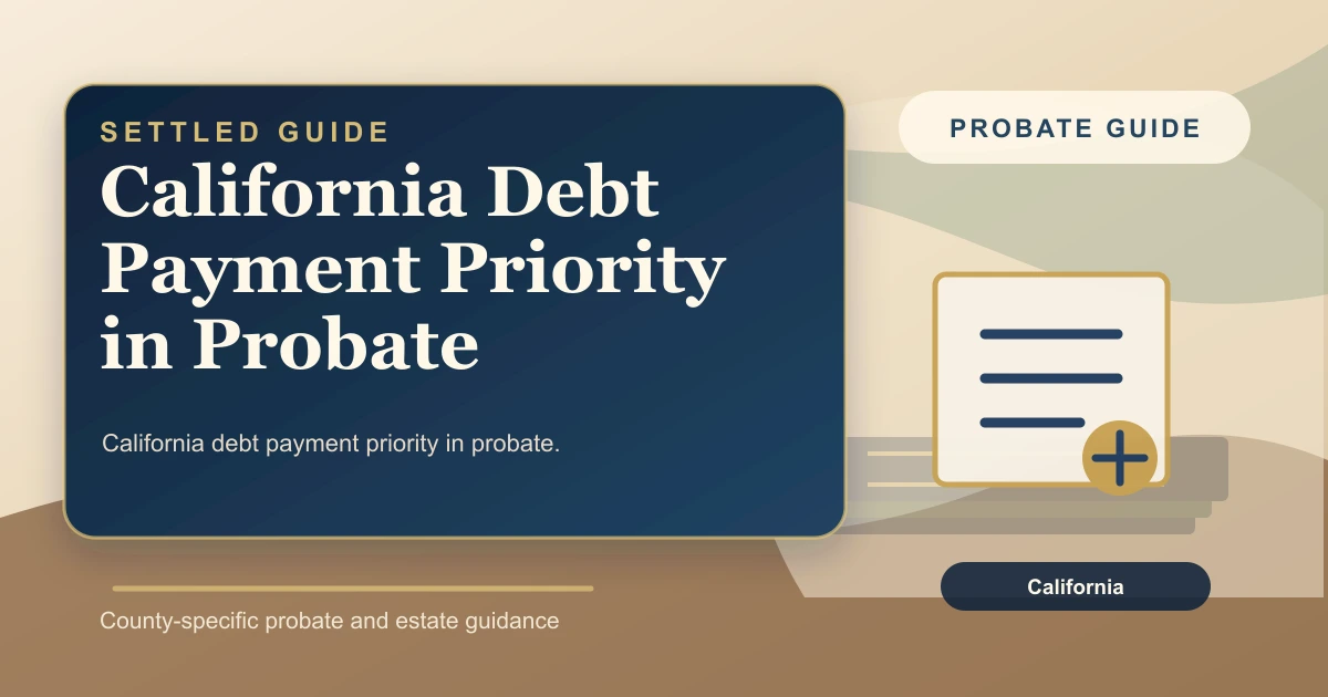 California Debt Payment Priority in Probate