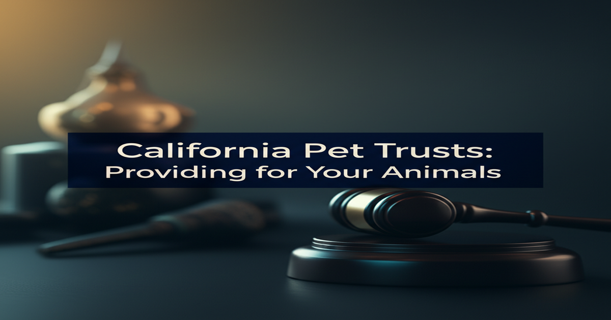 California Pet Trusts: Providing for Your Animals