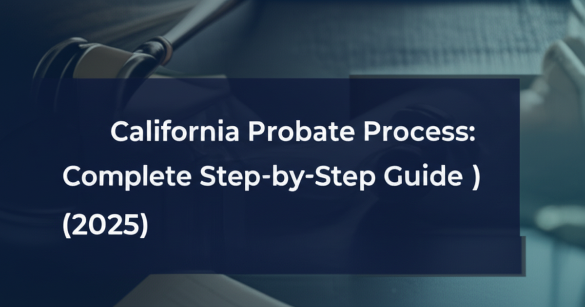 California Probate Process: Complete Step-by-Step Guide (2025)