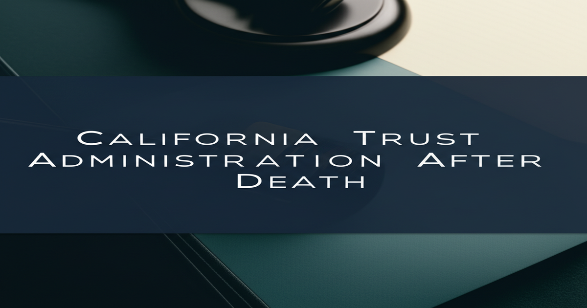 California Trust Administration After Death