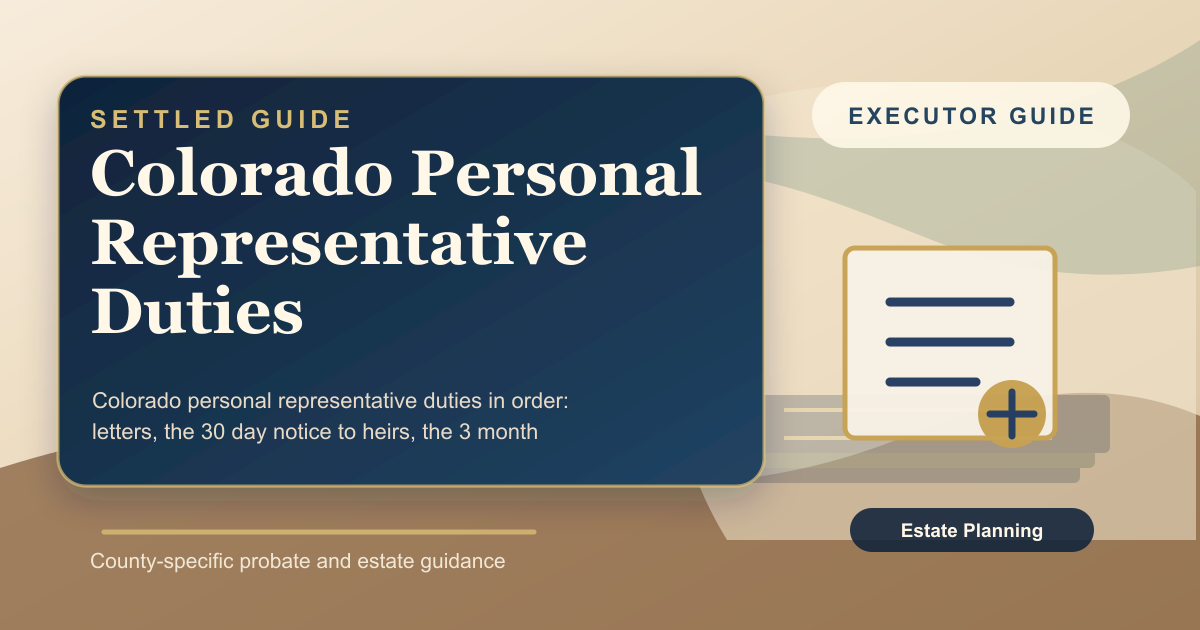 Colorado Personal Representative Duties
