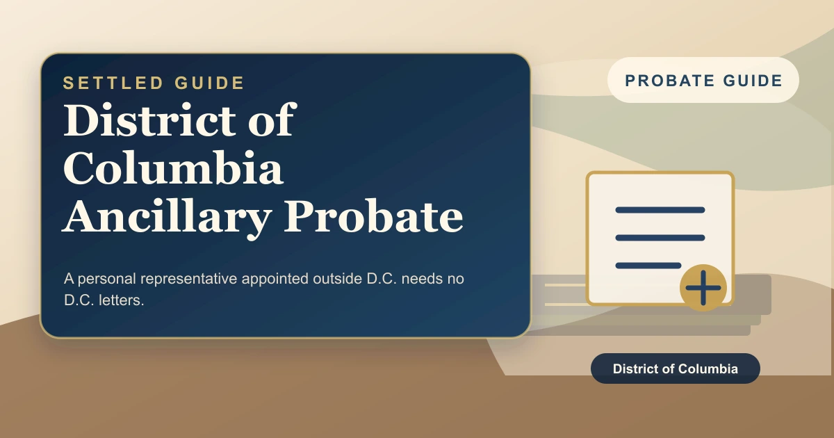 District of Columbia Ancillary Probate