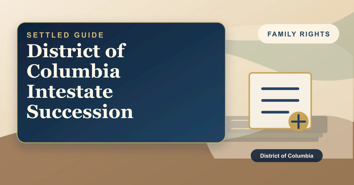 District of Columbia Intestate Succession