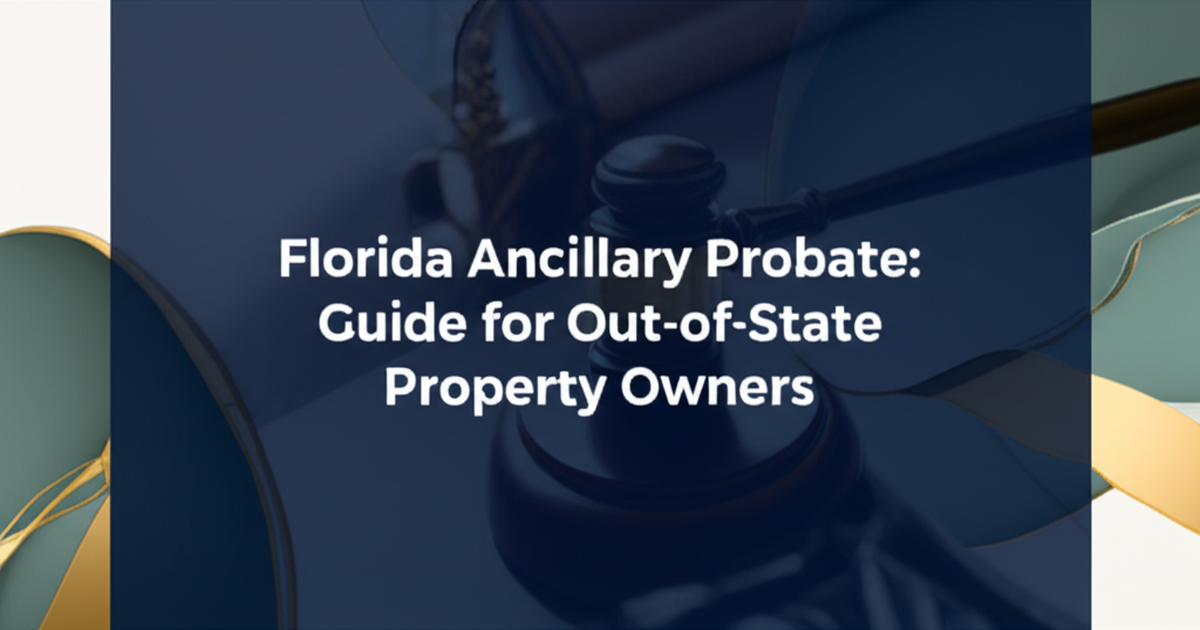 Florida Ancillary Probate: Guide for Out-of-State Property Owners
