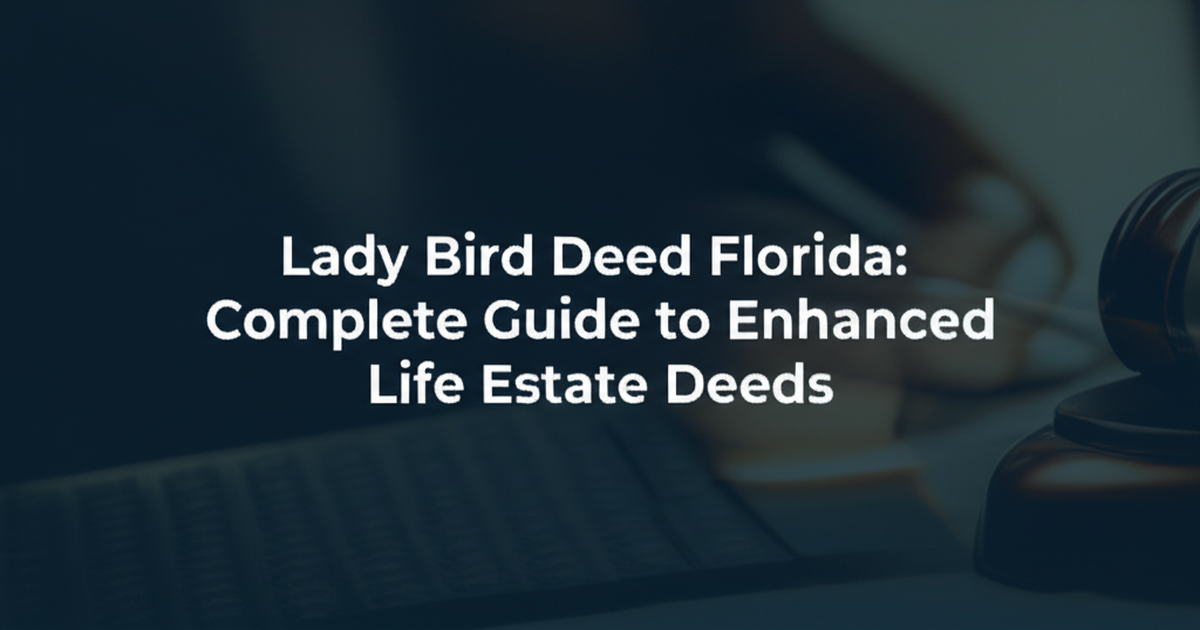 Lady Bird Deed Florida: Complete Guide to Enhanced Life Estate Deeds