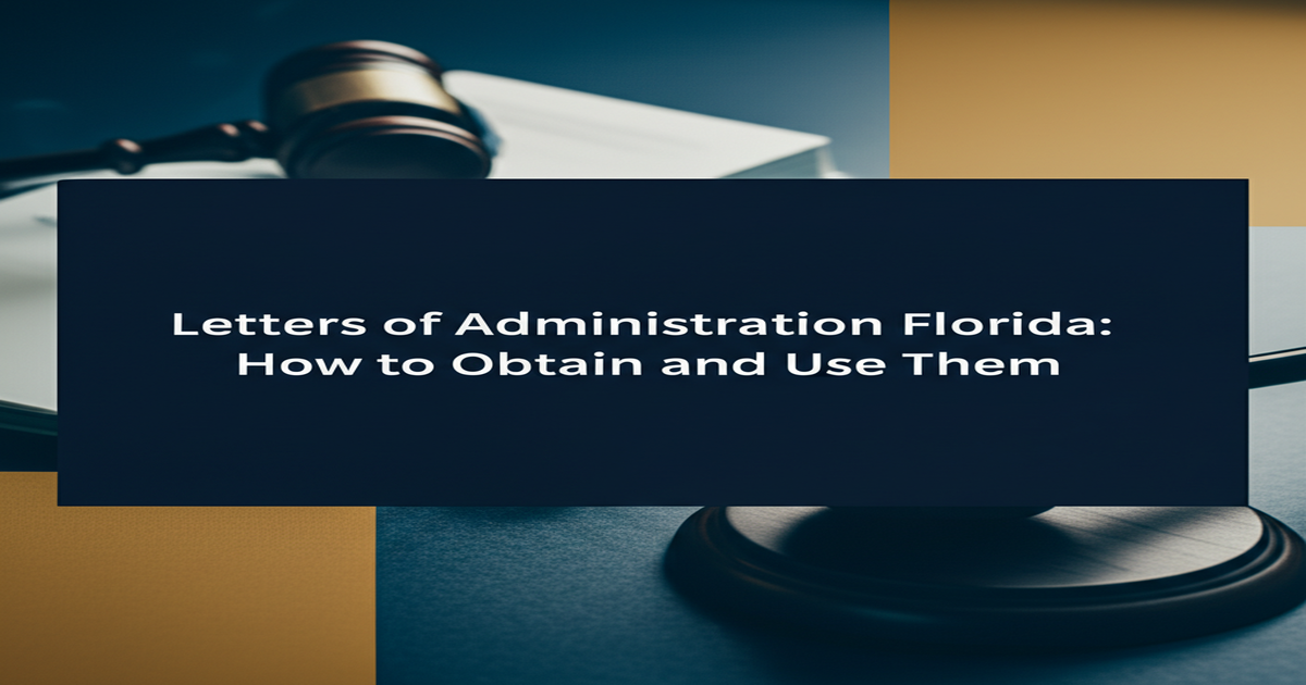 Letters of Administration Florida: How to Obtain and Use Them