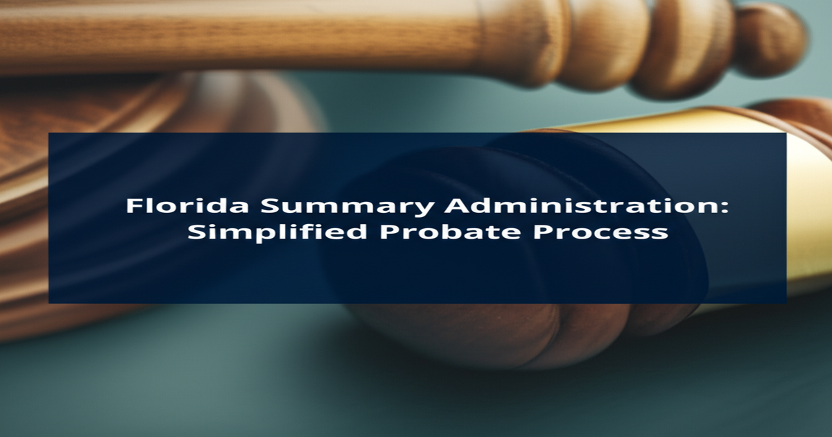 Florida Summary Administration: Simplified Probate Process