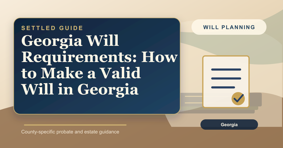 Georgia Will Requirements: How to Make a Valid Will in Georgia