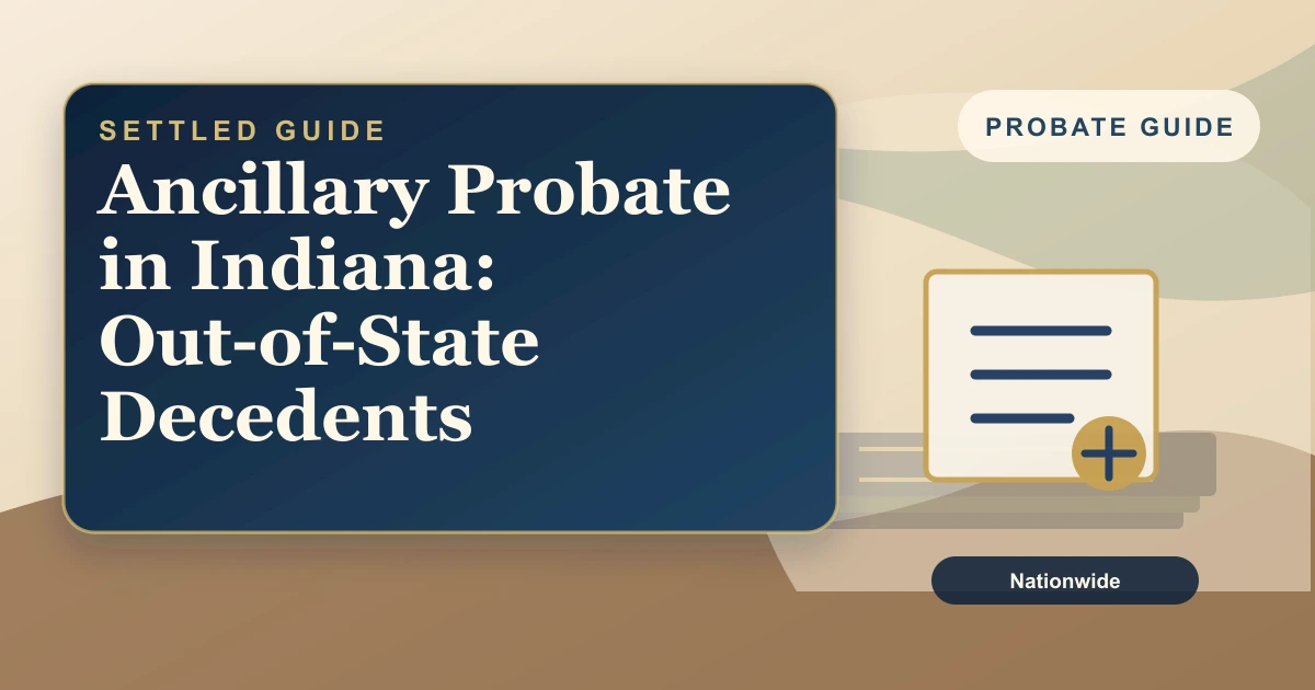 Ancillary Probate in Indiana: Out-of-State Decedents