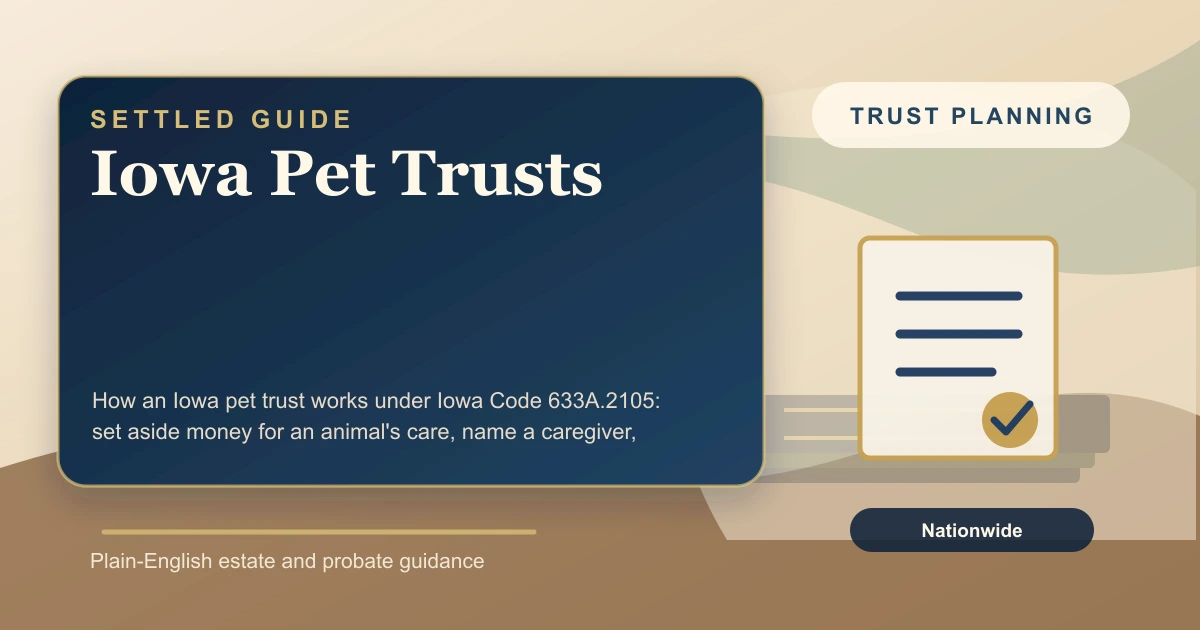 Iowa Pet Trusts