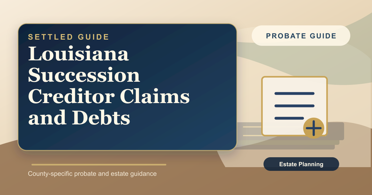 Louisiana Succession Creditor Claims and Debts