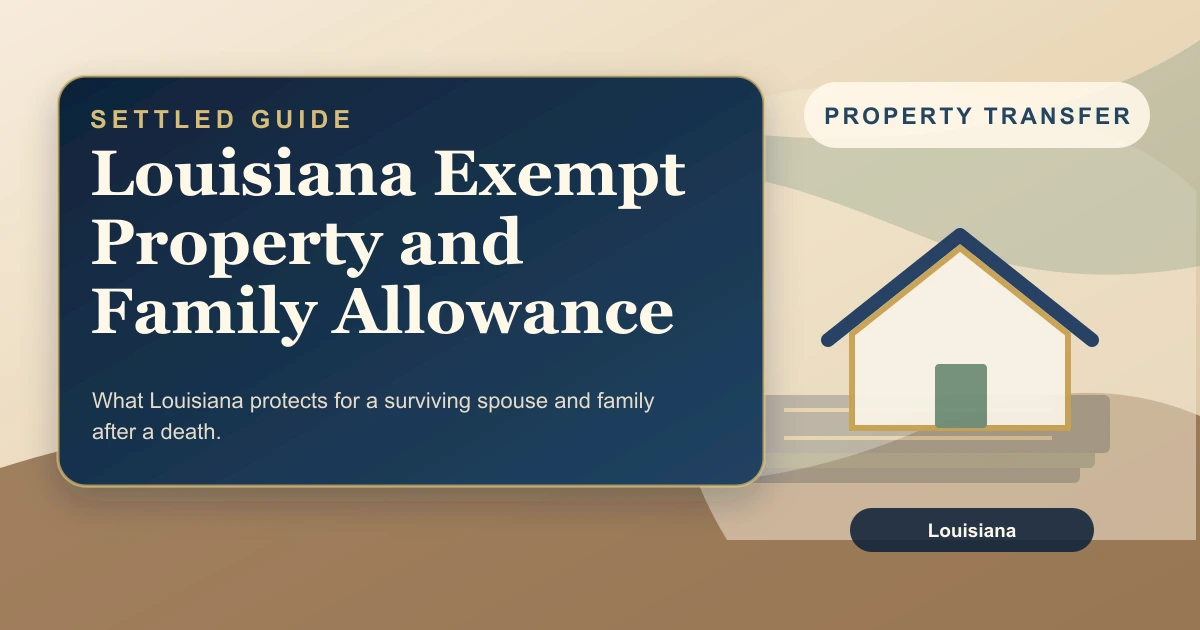 Louisiana Exempt Property and Family Allowance