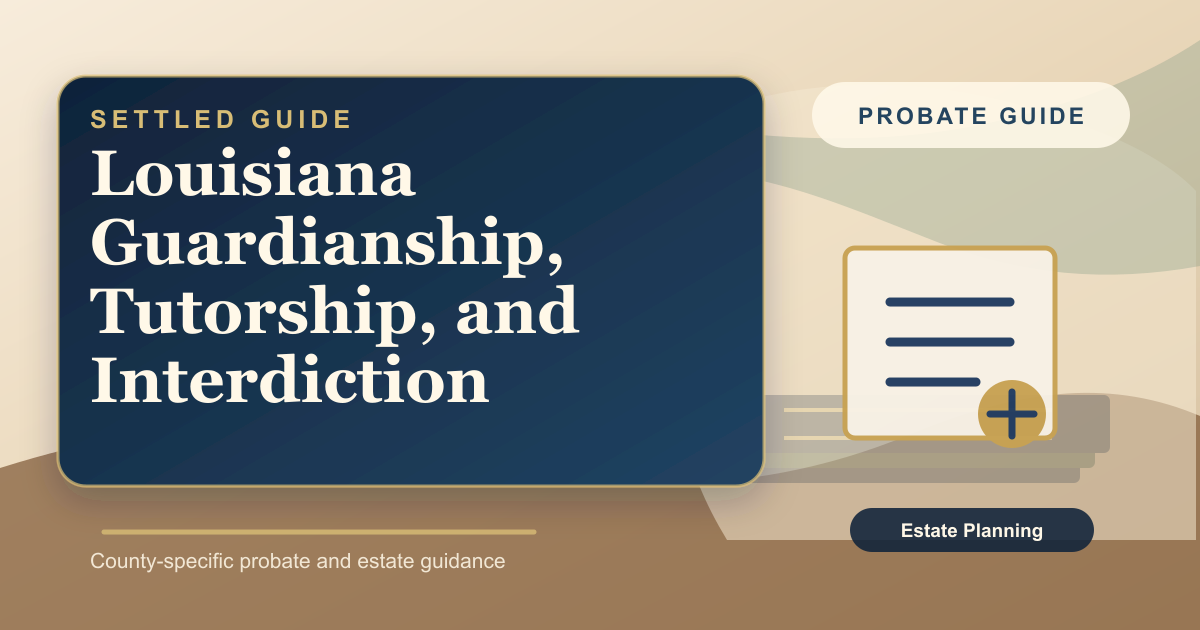 Louisiana Guardianship, Tutorship, and Interdiction
