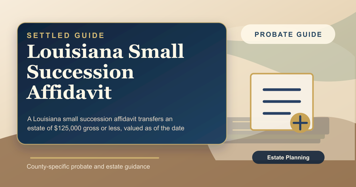 Louisiana Small Succession Affidavit