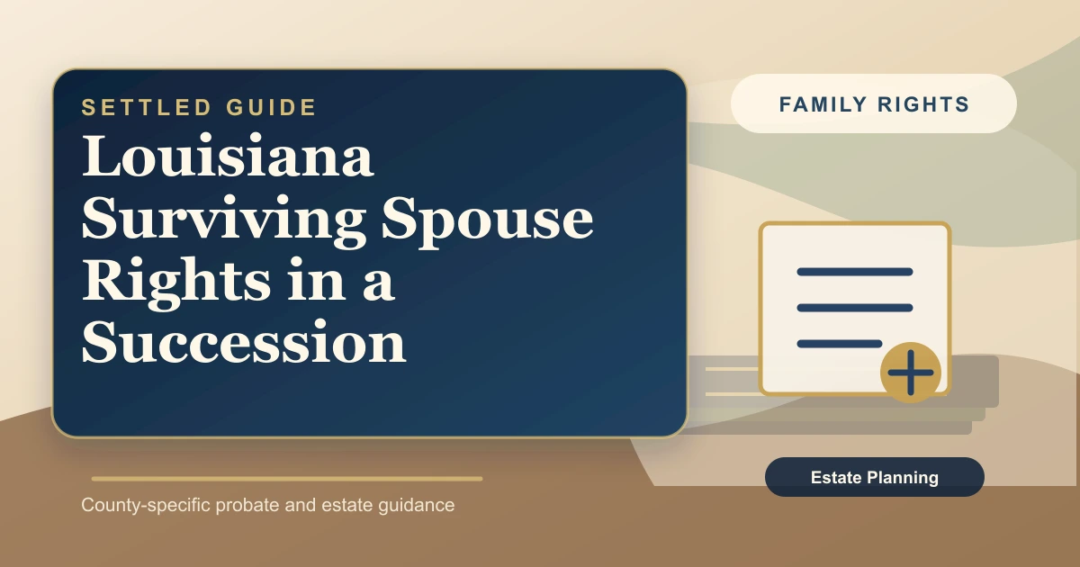 Louisiana Surviving Spouse Rights in a Succession