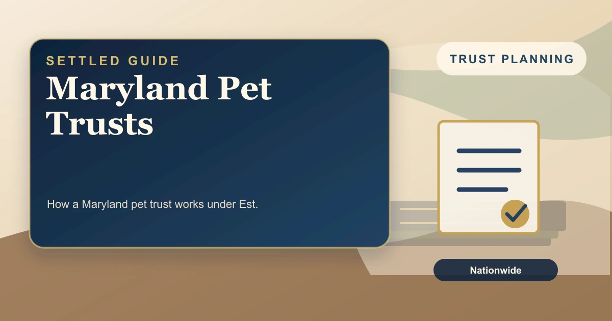 Maryland Pet Trusts