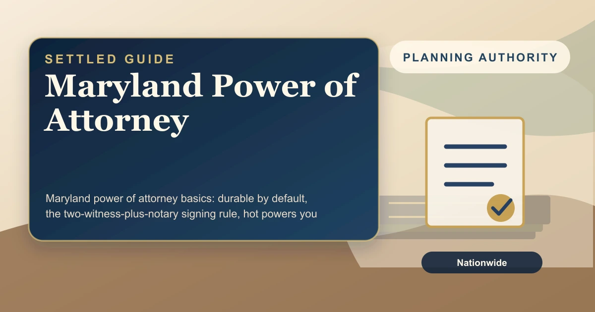 Maryland Power of Attorney