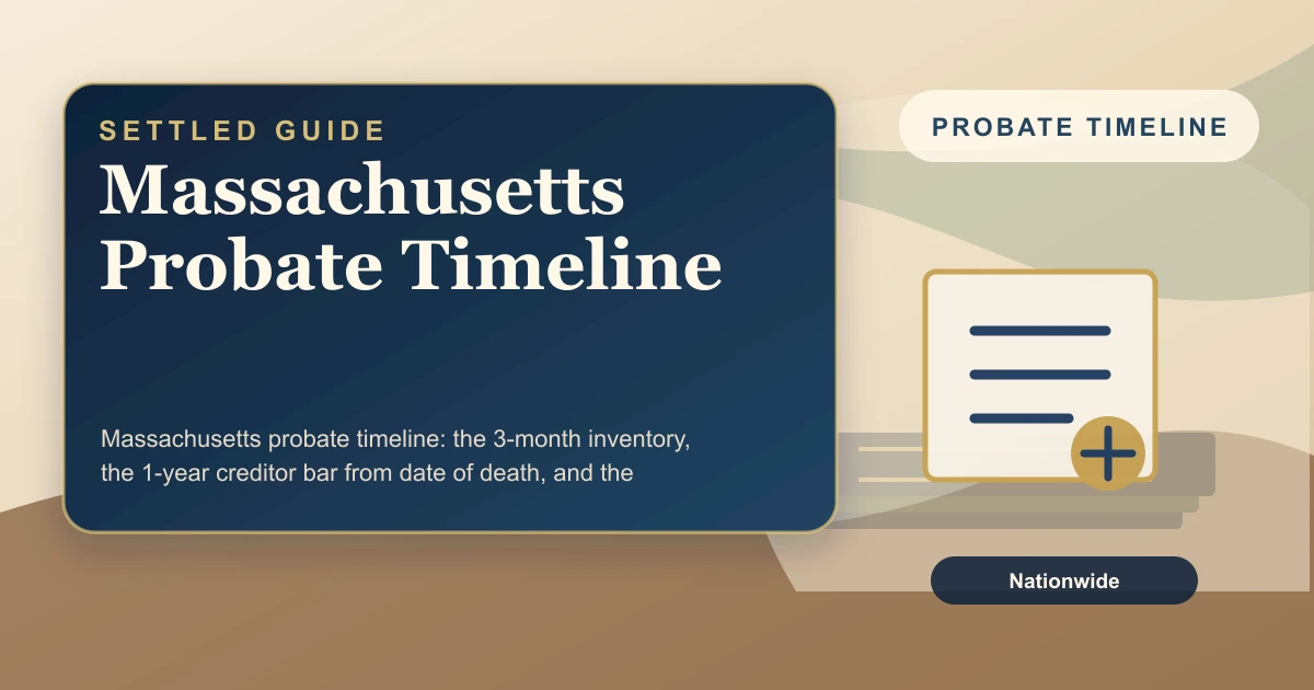 Massachusetts Probate Timeline