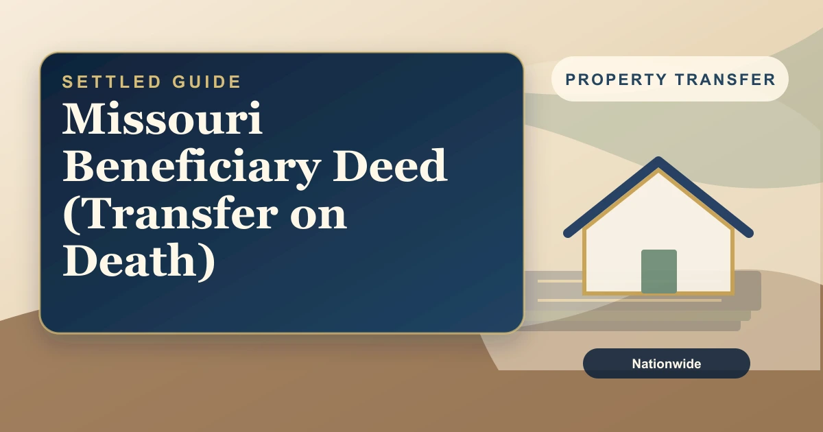 Missouri Beneficiary Deed (Transfer on Death)