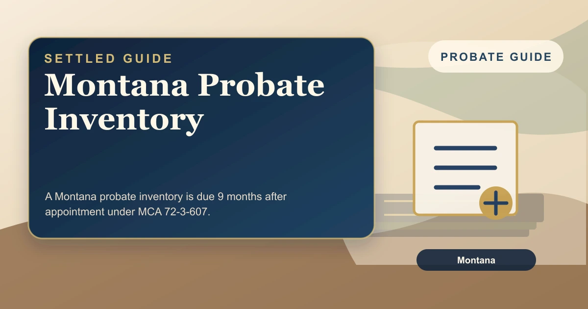 Montana Probate Inventory
