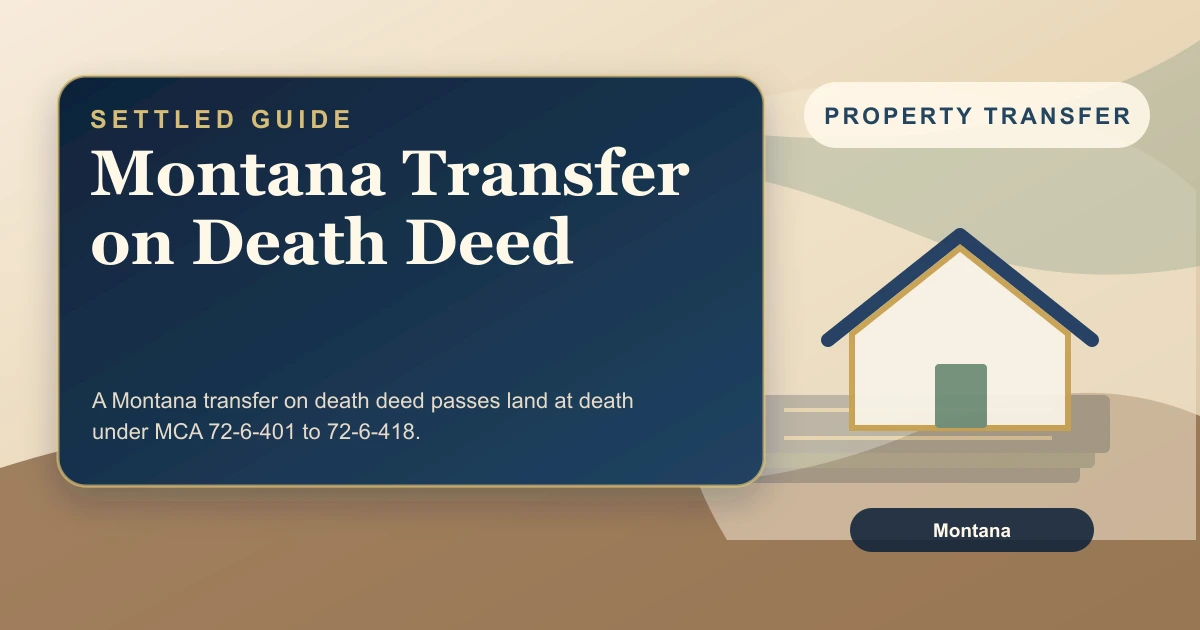 Montana Transfer on Death Deed