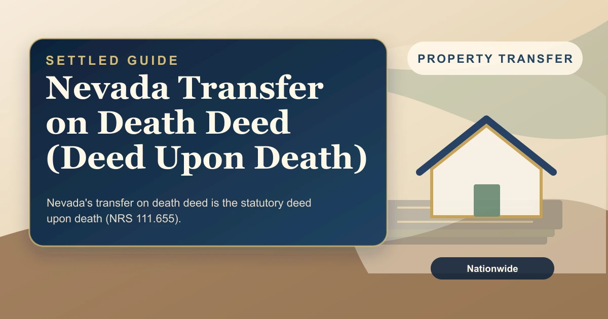 Nevada Transfer on Death Deed (Deed Upon Death)