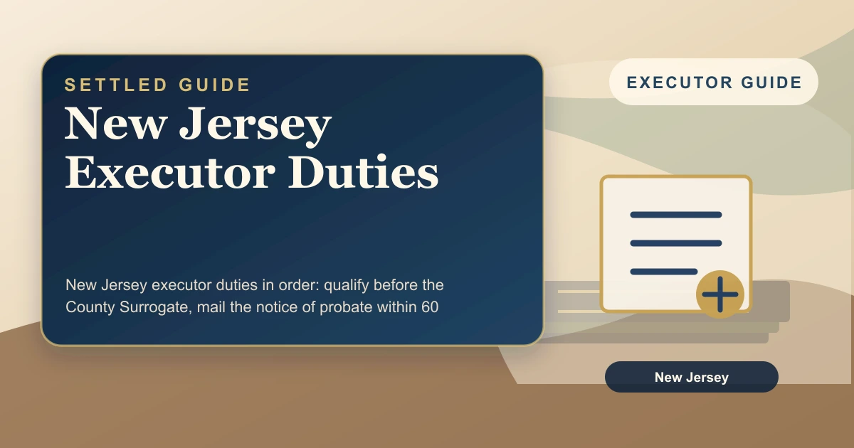 New Jersey Executor Duties