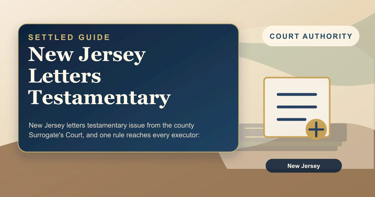 New Jersey Letters Testamentary