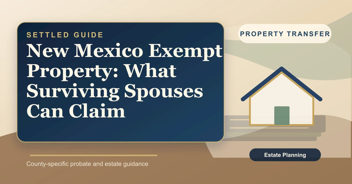 New Mexico Exempt Property: What Surviving Spouses Can Claim