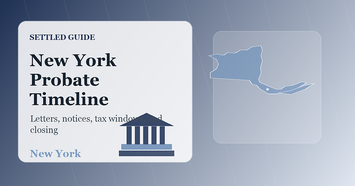 New York Probate Timeline