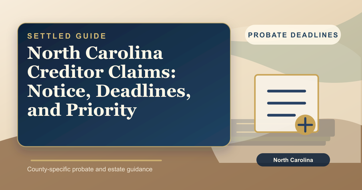North Carolina Creditor Claims: Notice, Deadlines, and Priority