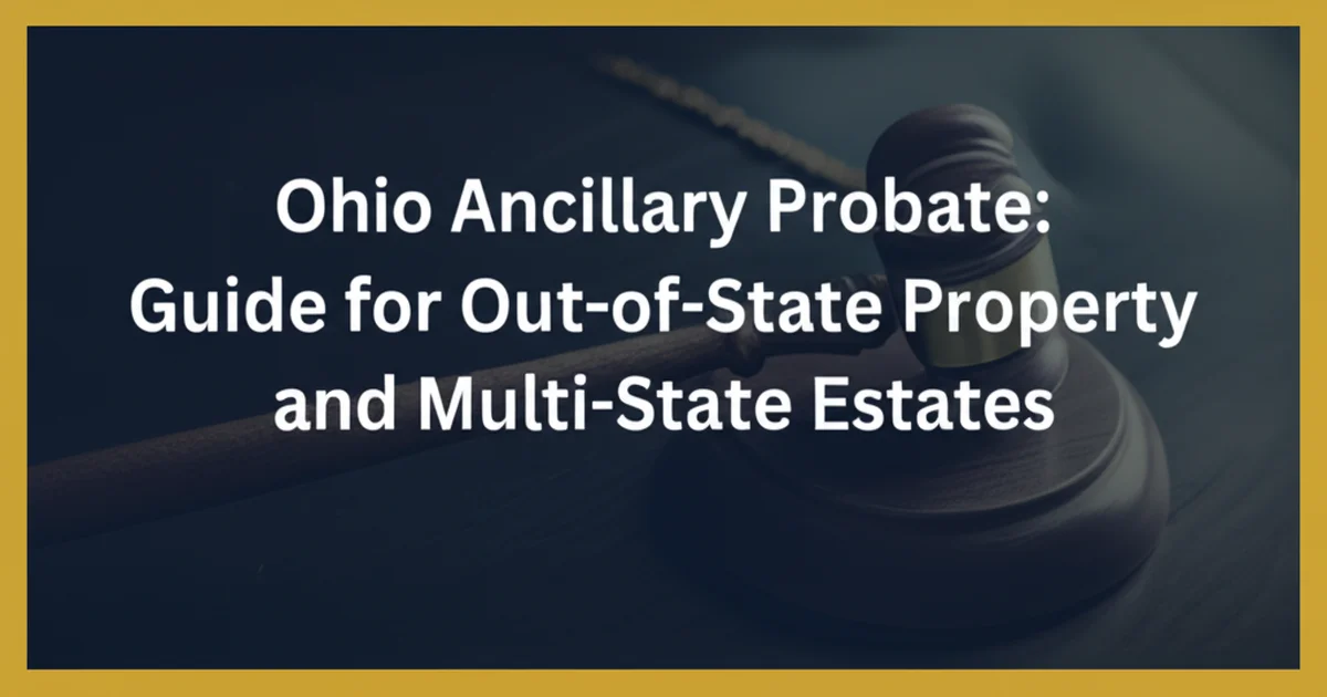 Ohio Ancillary Probate: Guide for Out-of-State Property and Multi-State Estates