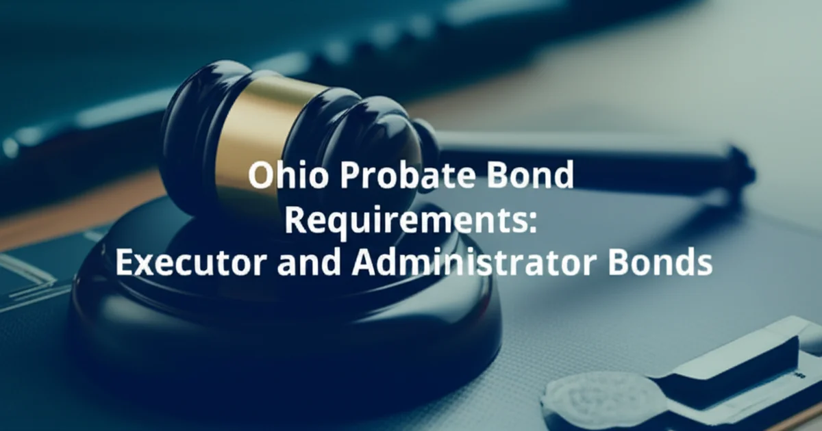 Ohio Probate Bond Requirements: Executor and Administrator Bonds
