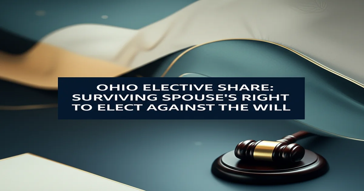 Ohio Elective Share: Surviving Spouse's Right to Elect Against the Will