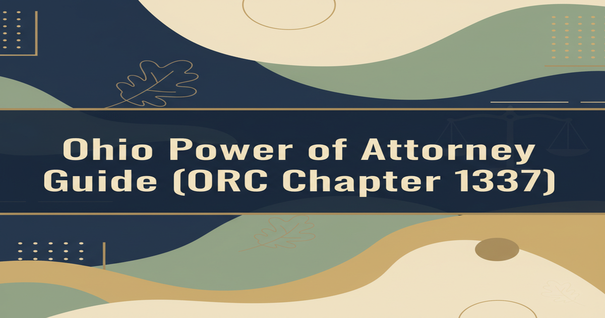 Ohio Power of Attorney Guide (ORC Chapter 1337)