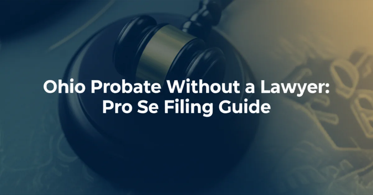 Ohio Probate Without a Lawyer: Pro Se Filing Guide