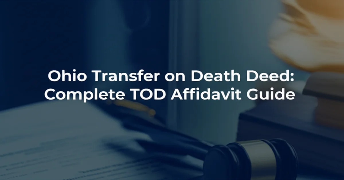 Ohio Transfer on Death Deed: Complete TOD Affidavit Guide