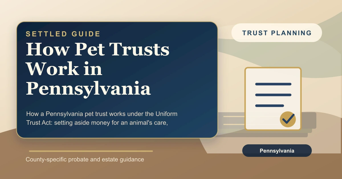 How Pet Trusts Work in Pennsylvania