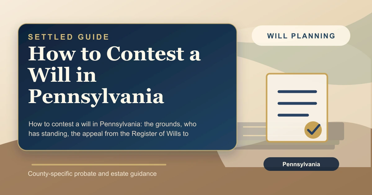 How to Contest a Will in Pennsylvania